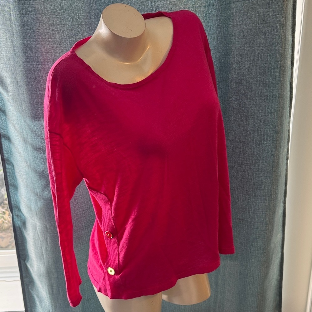 Talbots Vibrant Pink Long Sleeve Top
